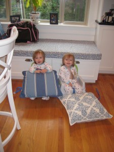 Lydia and Hadley getting ready to disrobe