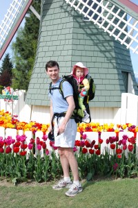 Allan and Hadley posing for their cheesy windmill shot