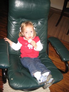 Lydia, making herself at home