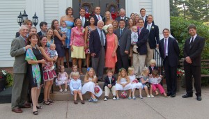 Bride, groom, and my entire mom's side of the family
