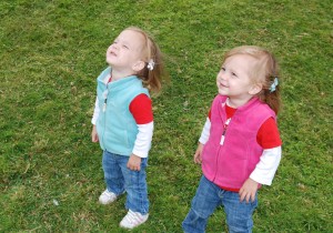 Lydia and Hadley bundled up for our picnic