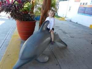 Lydia outside the dophin preserve